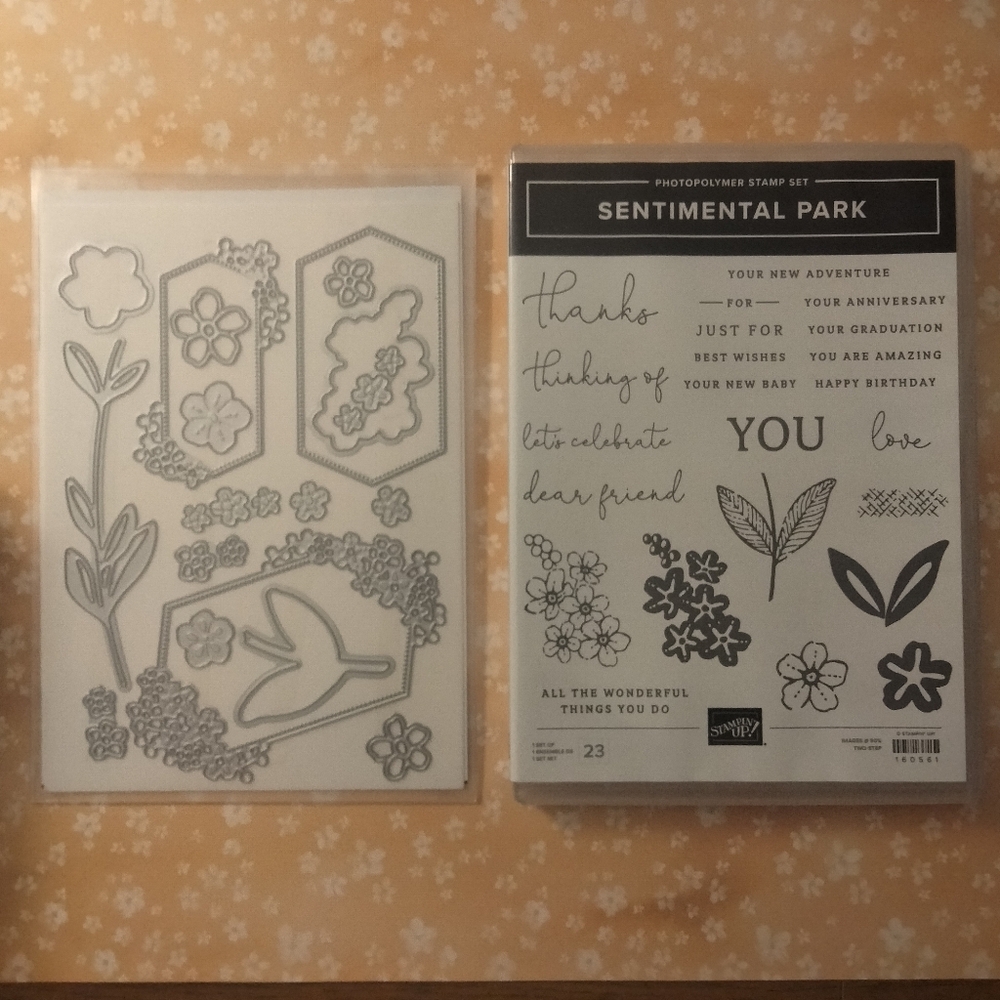 Sentimental Park Photopolymer Stamp Set - Black and White